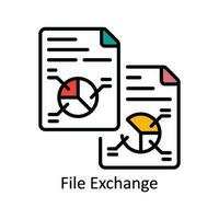 File Exchange Vector Fill outline Icon Design illustration. Product Management Symbol on White background EPS 10 File