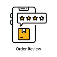 Order Review Vector Fill outline Icon Design illustration. Product Management Symbol on White background EPS 10 File