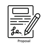 Proposal Vector  outline Icon Design illustration. Product Management Symbol on White background EPS 10 File