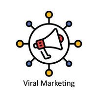 viral márketing vector llenar contorno icono diseño ilustración. producto administración símbolo en blanco antecedentes eps 10 archivo