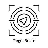 Target Route Vector  outline Icon Design illustration. Map and Navigation Symbol on White background EPS 10 File