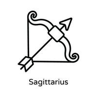 Sagittarius Vector  outline Icon Design illustration. Astrology And Zodiac Signs Symbol on White background EPS 10 File