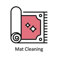 Mat Cleaning Vector Fill outline Icon Design illustration. Home Repair And Maintenance Symbol on White background EPS 10 File