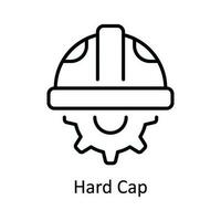 Hard Cap Vector  outline Icon Design illustration. Home Repair And Maintenance Symbol on White background EPS 10 File