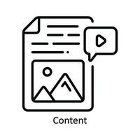 Content Vector  outline Icon Design illustration. Product Management Symbol on White background EPS 10 File