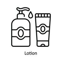 loción vector contorno icono diseño ilustración. farmacia símbolo en blanco antecedentes eps 10 archivo