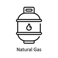 Natural Gas Vector  outline Icon Design illustration. Smart Industries Symbol on White background EPS 10 File