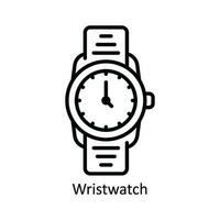 Wristwatch Vector  outline Icon Design illustration. Product Management Symbol on White background EPS 10 File