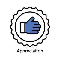 Appreciation Vector Fill outline Icon Design illustration. Product Management Symbol on White background EPS 10 File