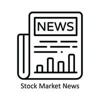 Stock Market News Vector  outline Icon Design illustration. Product Management Symbol on White background EPS 10 File