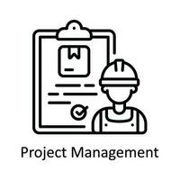 Project Management Vector  outline Icon Design illustration. Smart Industries Symbol on White background EPS 10 File