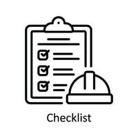 Checklist Vector  outline Icon Design illustration. Home Repair And Maintenance Symbol on White background EPS 10 File