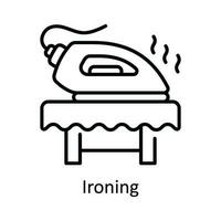 Ironing Vector  outline Icon Design illustration. Home Repair And Maintenance Symbol on White background EPS 10 File