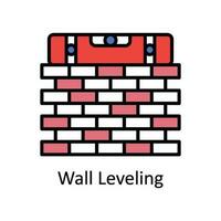 Wall Leveling Vector Fill outline Icon Design illustration. Home Repair And Maintenance Symbol on White background EPS 10 File