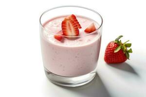 fresa yogur bebida comida fotografía ai generado foto