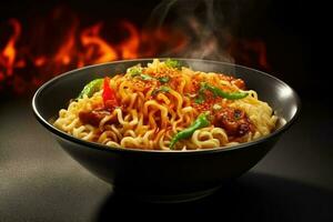 professional food photography instant noodles AI Generated photo