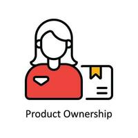 Product Ownership Vector Fill outline Icon Design illustration. Product Management Symbol on White background EPS 10 File
