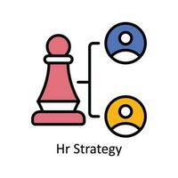 Hr Strategy Vector Fill outline Icon Design illustration. Product Management Symbol on White background EPS 10 File