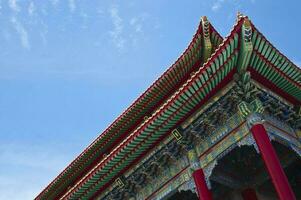 The Chinese temple roof. photo