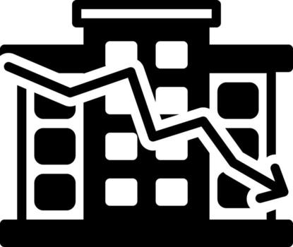 solid icon for deficit vector