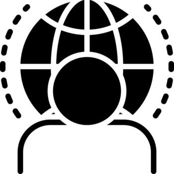 solid icon for visitor vector