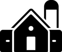 solid icon for barn vector