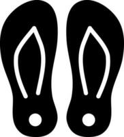 solid icon for slippers vector