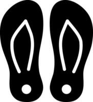 solid icon for slippers vector