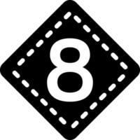 solid icon for eight vector