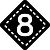 solid icon for eight vector