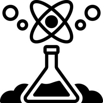 solid icon for science vector