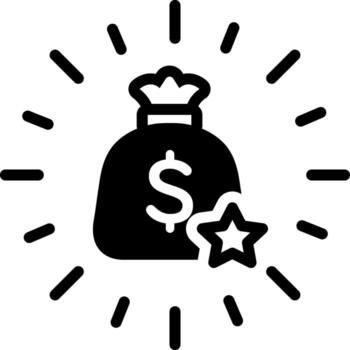 solid icon for incentive vector