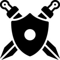solid icon for defensive vector
