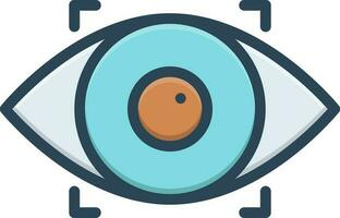 color icon for recognize vector