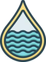 color icon for water vector