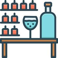 color icon for bar vector