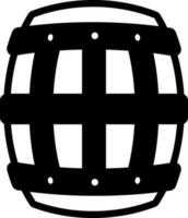 solid icon for barrel vector