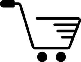 solid icon for cart vector