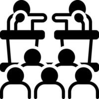 solid icon for debate vector