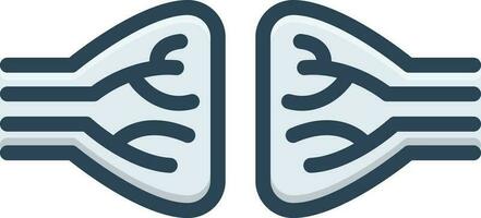 color icon for nerve vector
