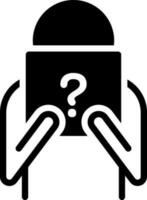 solid icon for unknown vector