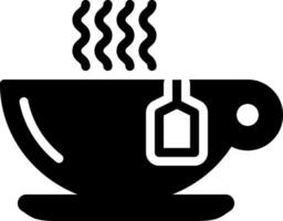 solid icon for tea vector