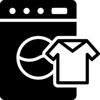 sólido icono para lavandería vector