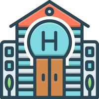 color icon for hotel vector