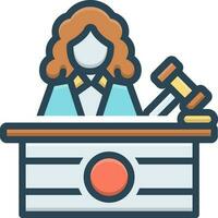 color icon for judge vector