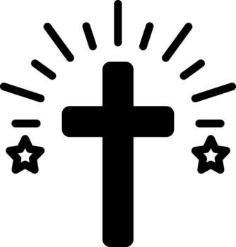 solid icon for cross vector