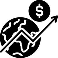solid icon for economy vector