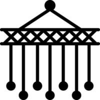 solid icon for macrame vector