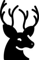 solid icon for deer vector