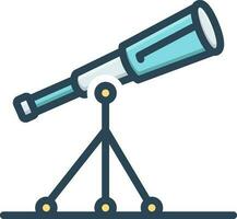 color icon for telescope vector